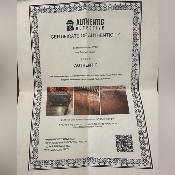 Louis Vuitton Marly Dragonne Wristlet PM w/ COA monogram canvas & leather 881TH - Picture 6 of 8